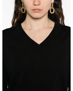 IVORY PARIS V-neck top - Black - サムネイル5