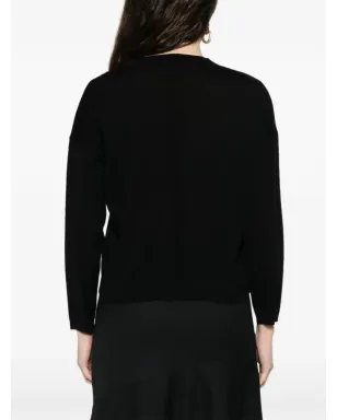 IVORY PARIS V-neck top - Black - サムネイル4