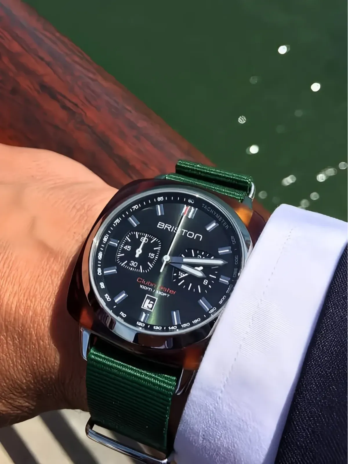 Briston クラブマスター スポーツ ウォッチ グリーン - 画像2