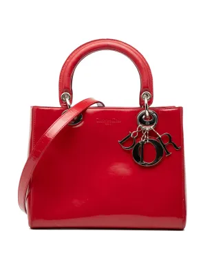 Christian Dior ビンテージ 2000-2025 ミディアム パテント レディ Dior サッチェル - レッド - サムネイル2