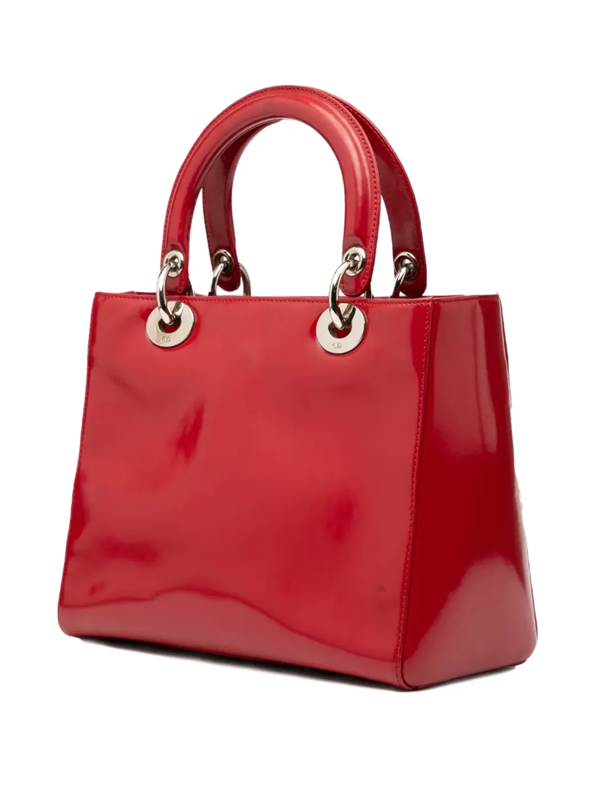 Christian Dior ビンテージ 2000-2025 ミディアム パテント レディ Dior サッチェル - レッド - 画像3