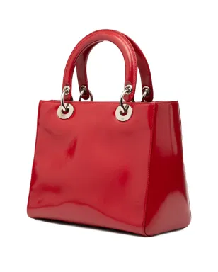 Christian Dior ビンテージ 2000-2025 ミディアム パテント レディ Dior サッチェル - レッド - サムネイル3