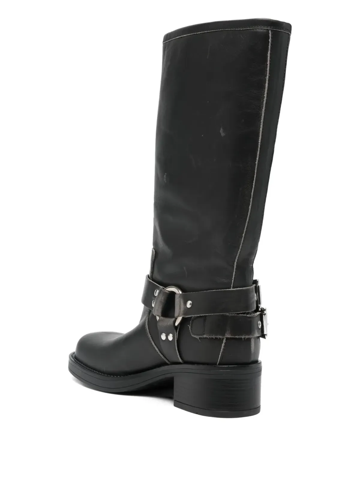 Gisel Moire 50mmバックルディテール ブーツ - 画像3
