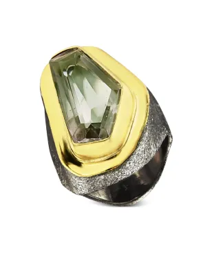 OBSIDIAN Aristocracy Morals handmade ring - Gold - サムネイル1