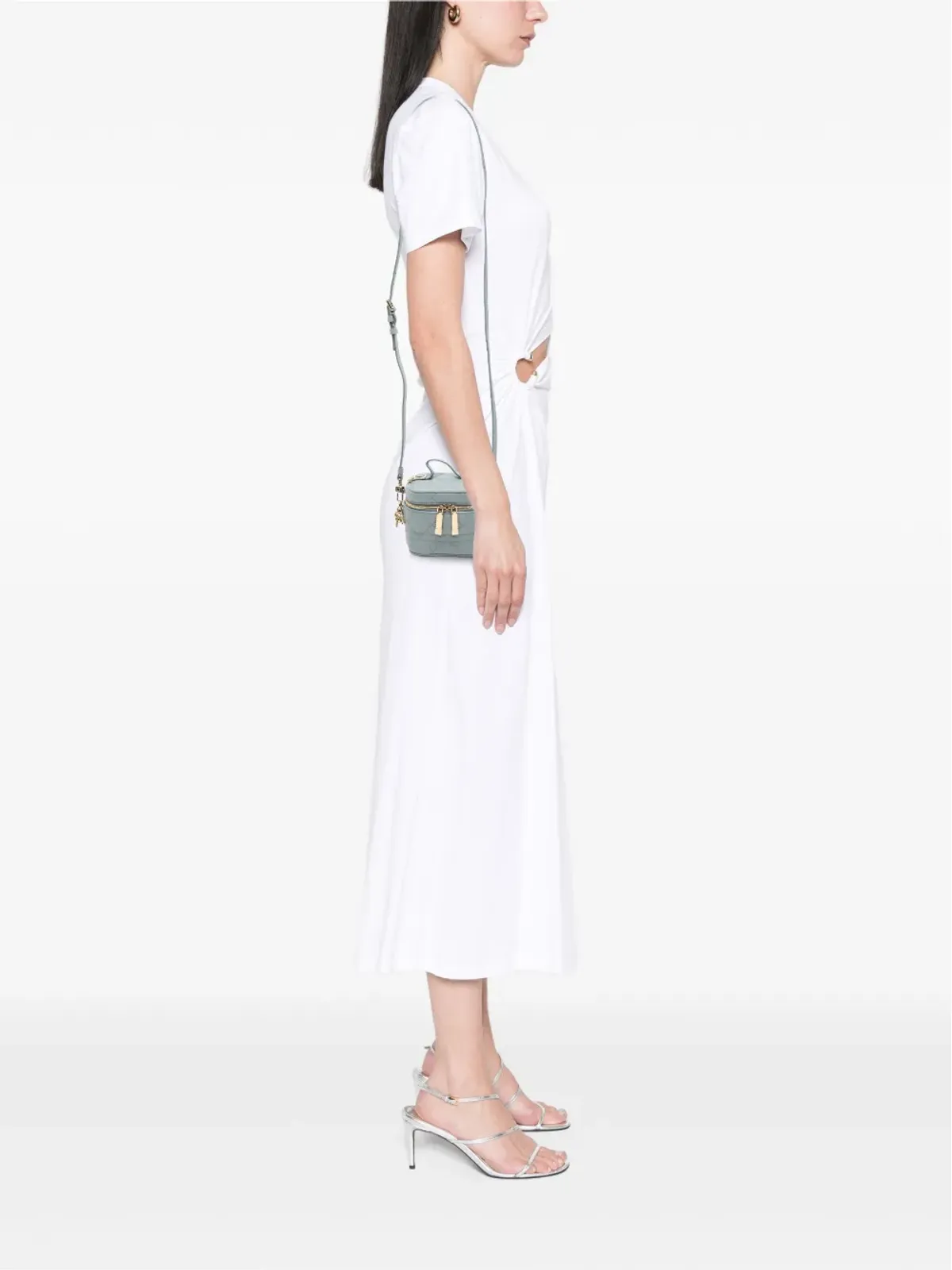Christian Dior ビンテージ 2021 マイクロラムスキン キャンネージュ レディ ディオール ケース バニティバッグ - ブルー - 画像2