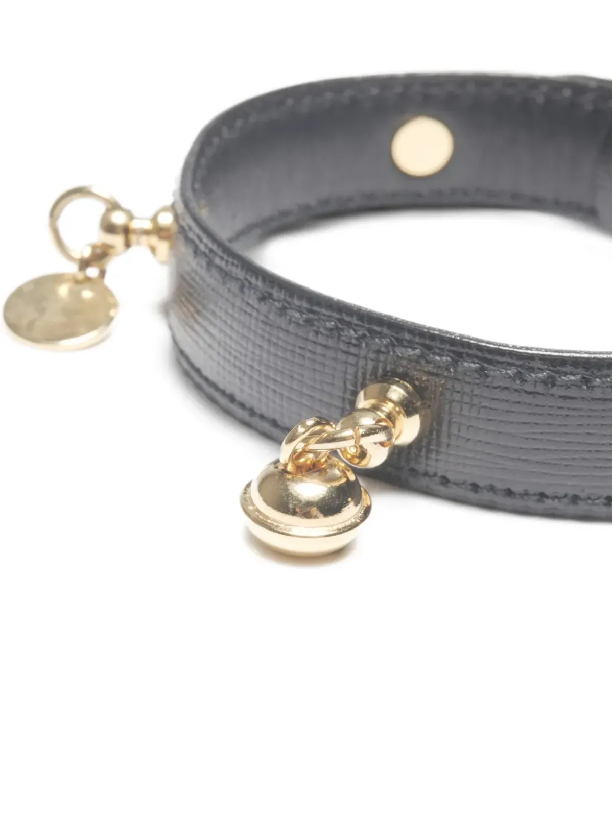 Prada ビンテージ 2010年代～2020年代 レザー チャーム ブレスレット ブラック - 画像4