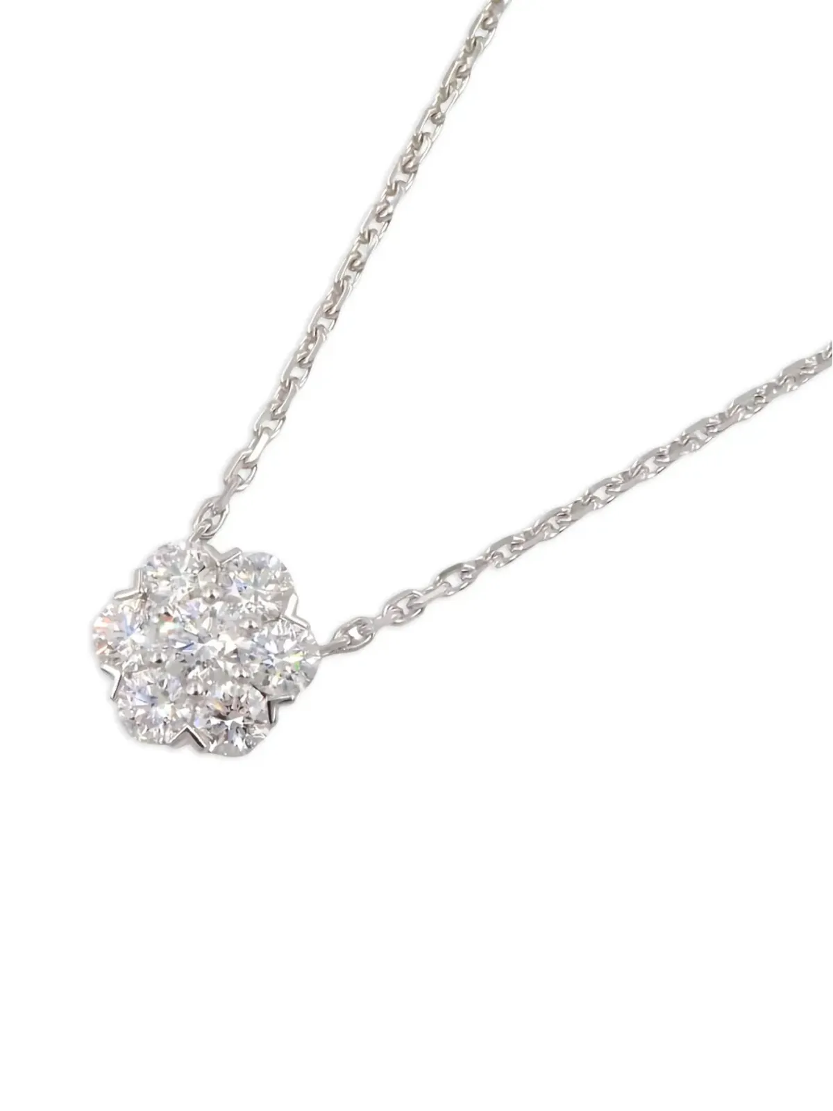 Van Cleef & Arpels Pre-Owned 18Kホワイトゴールド ダイヤモンド ネックレス - 画像2