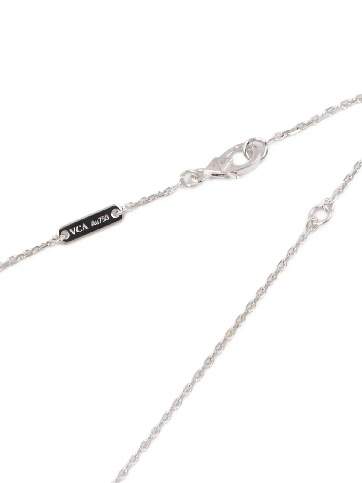 Van Cleef & Arpels Pre-Owned 18Kホワイトゴールド ダイヤモンド ネックレス - 画像4