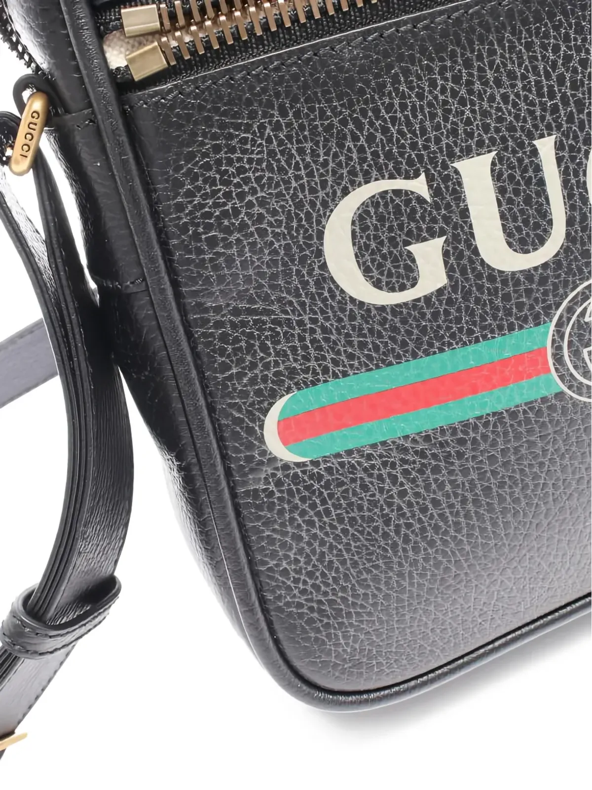 Gucci ビンテージ 2010年代 ロゴプリント ショルダーバッグ ブラック - 画像4