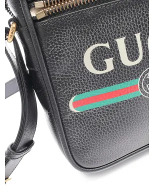 Gucci ビンテージ 2010年代 ロゴプリント ショルダーバッグ ブラック - サムネイル4