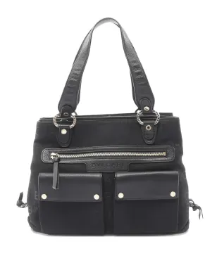 Bvlgari Pre-Owned 2010s Maxilettere logo canvas tote - Black - サムネイル1
