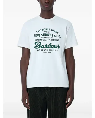 Levi's × Barbour ロゴモチーフ クルーネック Tシャツ ニュートラルカラー - サムネイル1