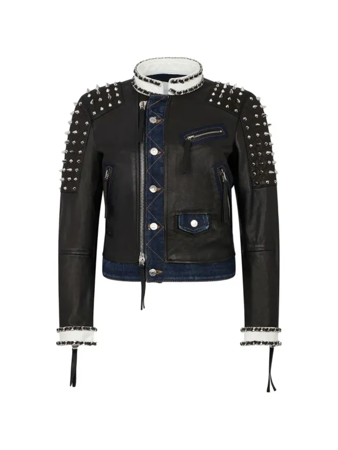 Dsquared2 DSQUARED2 スタッズド バイカージャケットの商品画像