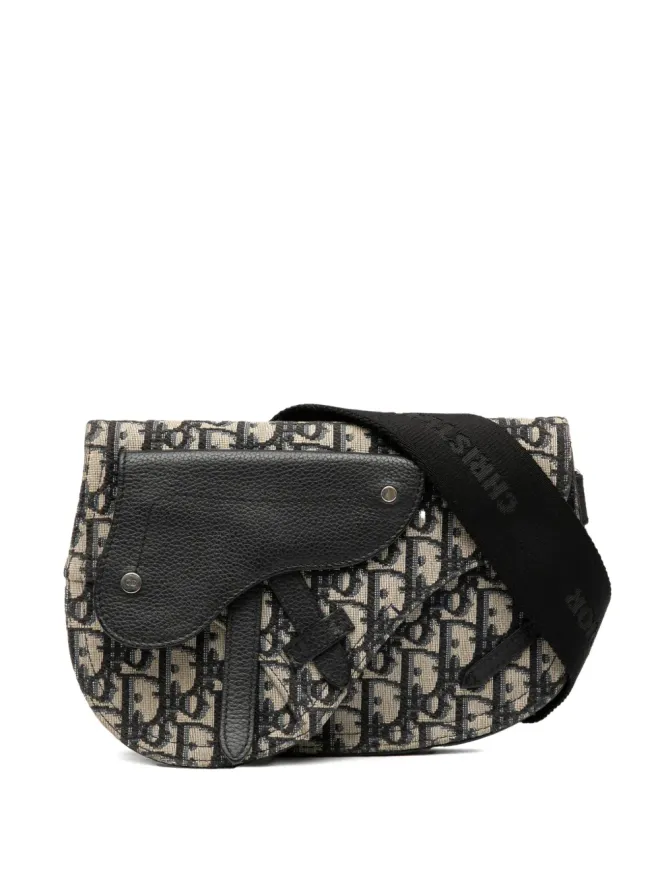 Christian Dior Pre-Owned Christian Dior Pre-Owned 2019年 オブリーク キャンバス サドルメッセンジャーバッグ クロスボディ ブルーの商品画像