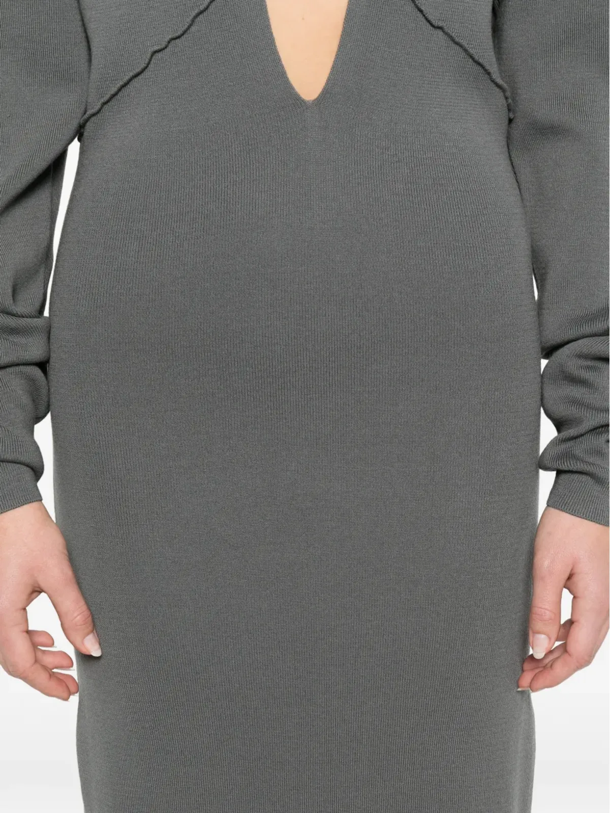 ENTIRE STUDIOS Rallel V-neck ロングスリーブ マキシドレス - 画像5