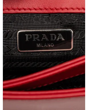 Prada Pre-Owned 2013-2025 サフィアーノとシティ・カーフ チェーン クロスボディバッグ - レッド - サムネイル5
