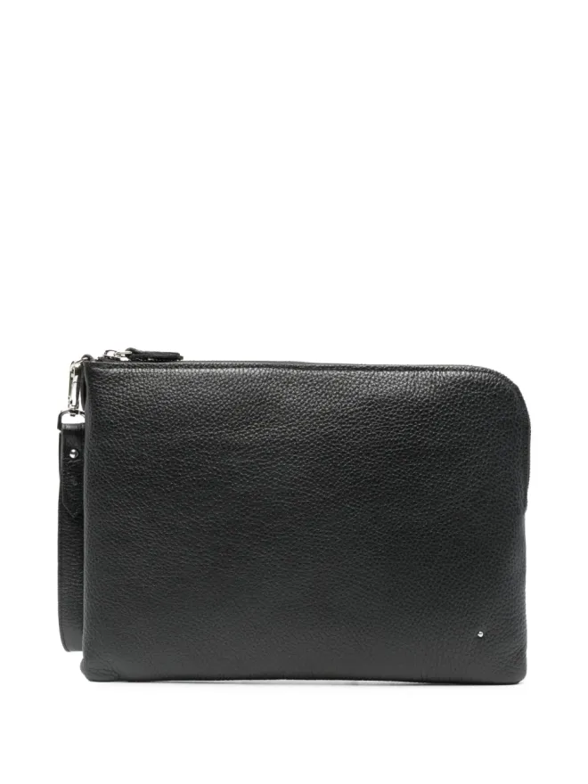 ALBERTO LUTI ALBERTO LUTI トップジップ・リストストラップ付きクラッチバッグ - ブラックの商品画像
