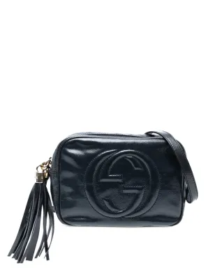 Gucci ビンテージ 2016-2025 パテントレザーのソーホー・ディスコ クロスボディバッグ - ブルー - サムネイル1