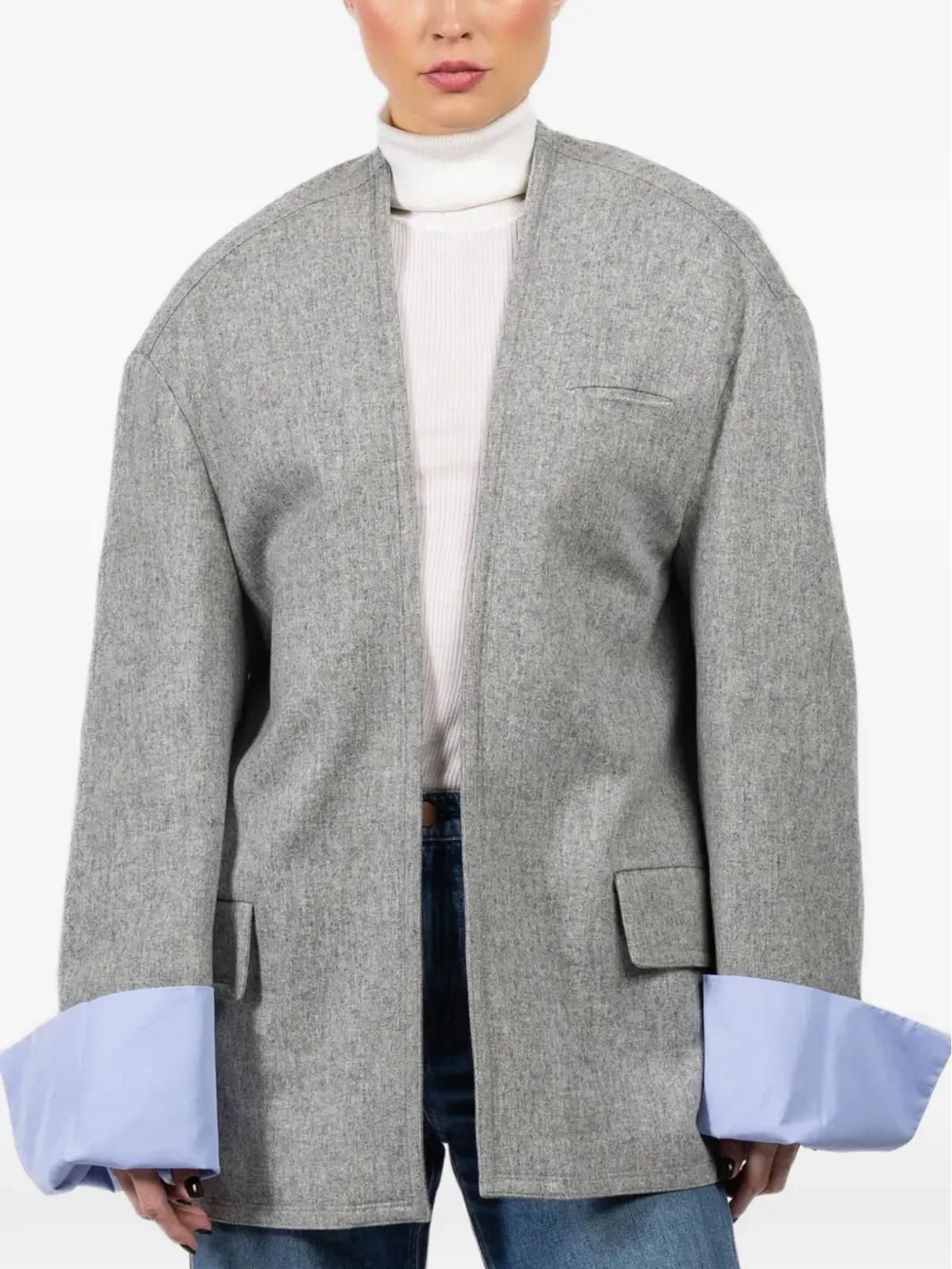 Jejia pocket grey jacket - 画像1