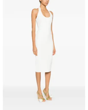 Hervé Léger Willa halter-neck midi dress - White - サムネイル3