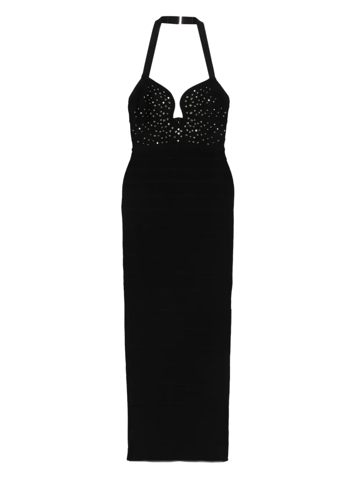 Hervé Léger Reina Gown エンベリッシュド ホルターネック ミディドレス - 画像1