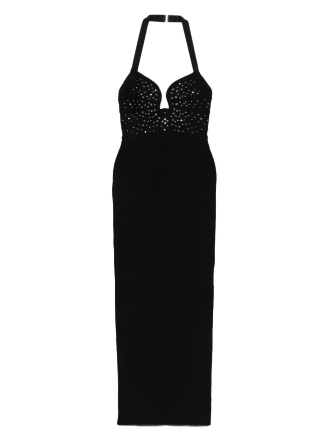 Herve Leger Hervé Léger Reina Gown エンベリッシュド ホルターネック ミディドレスの商品画像