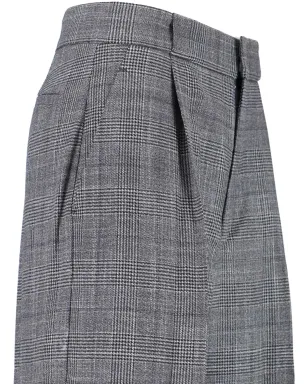 SA SU PHI check-print pleated trousers - Grey - サムネイル5