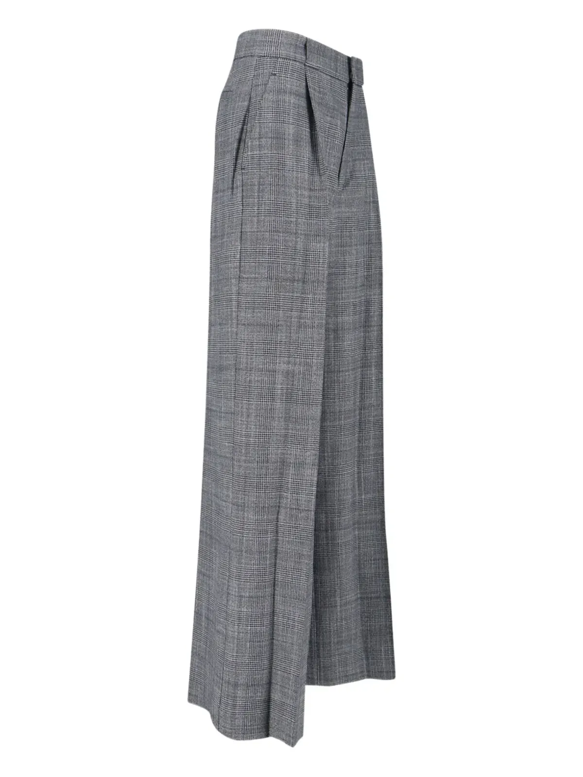 SA SU PHI check-print pleated trousers - Grey - 画像3