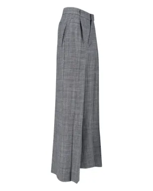 SA SU PHI check-print pleated trousers - Grey - サムネイル3
