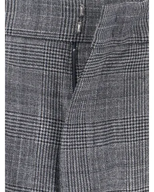SA SU PHI check-print pleated trousers - Grey - サムネイル4