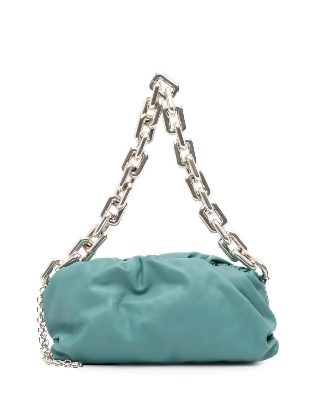 Bottega Veneta ラムスキン チェーンポーチショルダーバッグ（ブルー） - 画像1