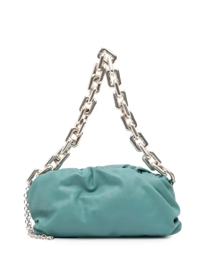 Bottega Veneta Pre-Owned Bottega Veneta ラムスキン チェーンポーチショルダーバッグ（ブルー）の商品画像