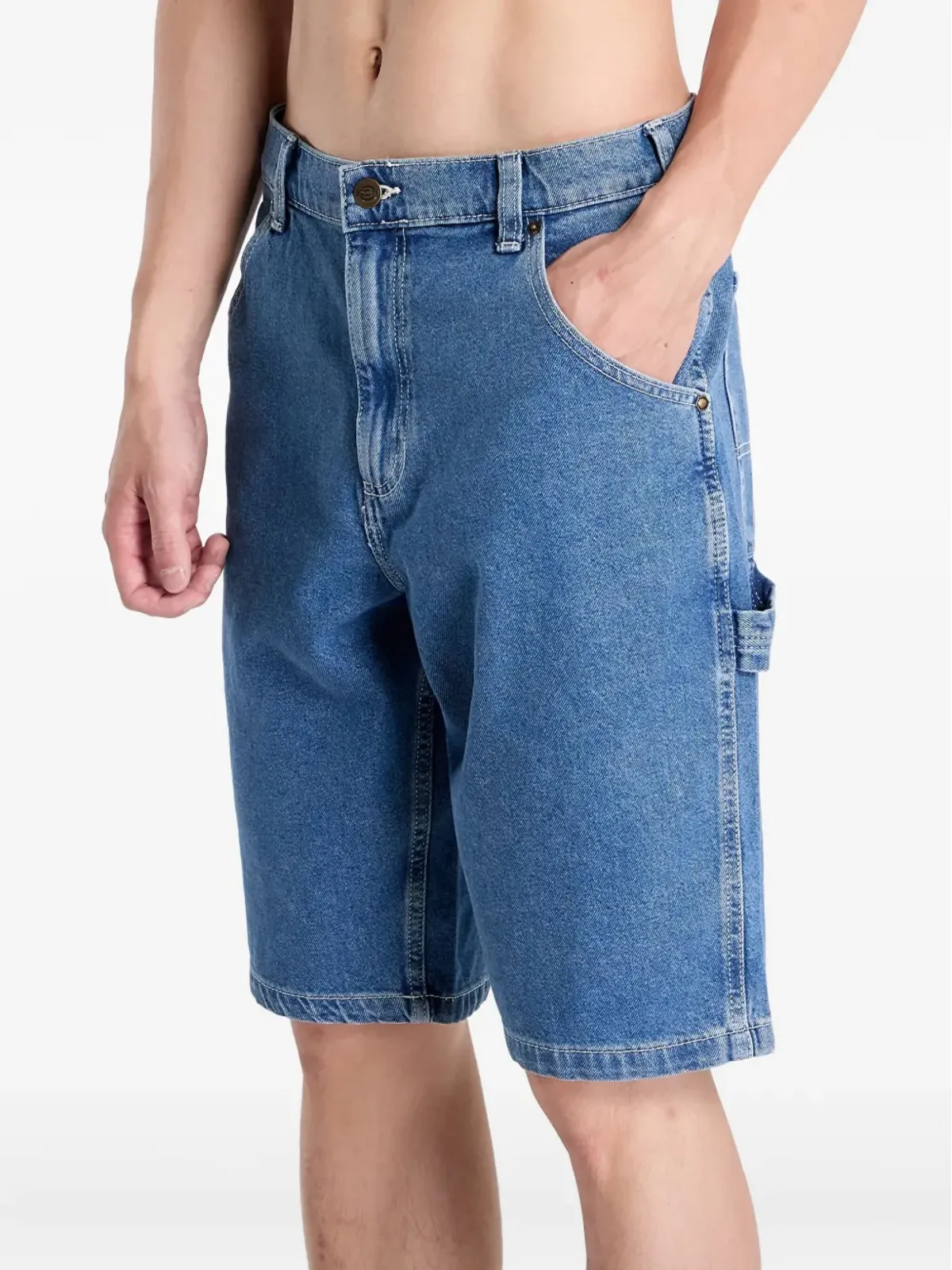 DICKIES Garyville ユーティリティデニムショーツ ブルー - 画像5