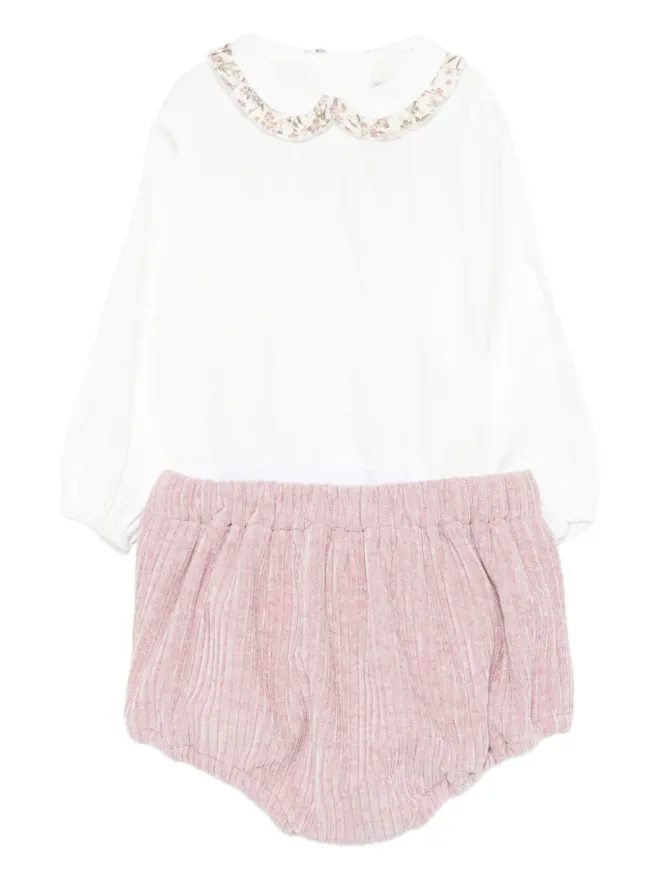 La Stupenderia La Stupenderia 花柄プリント リボン ロンパースの商品画像