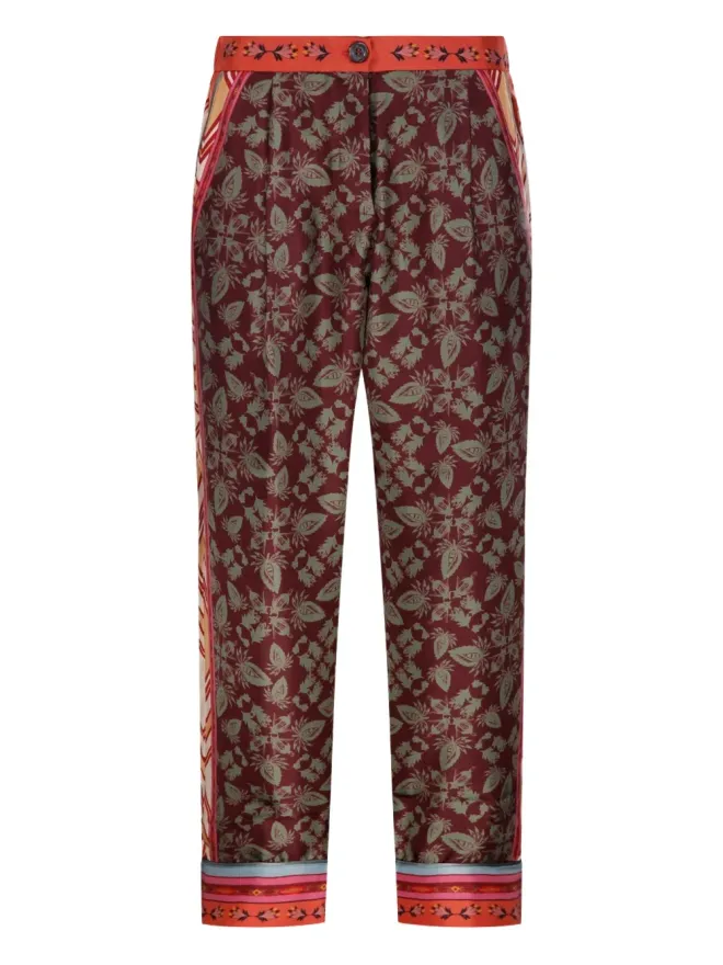 Franco Ferrari Franco Ferrari 花柄プリント サイドストライプパンツの商品画像
