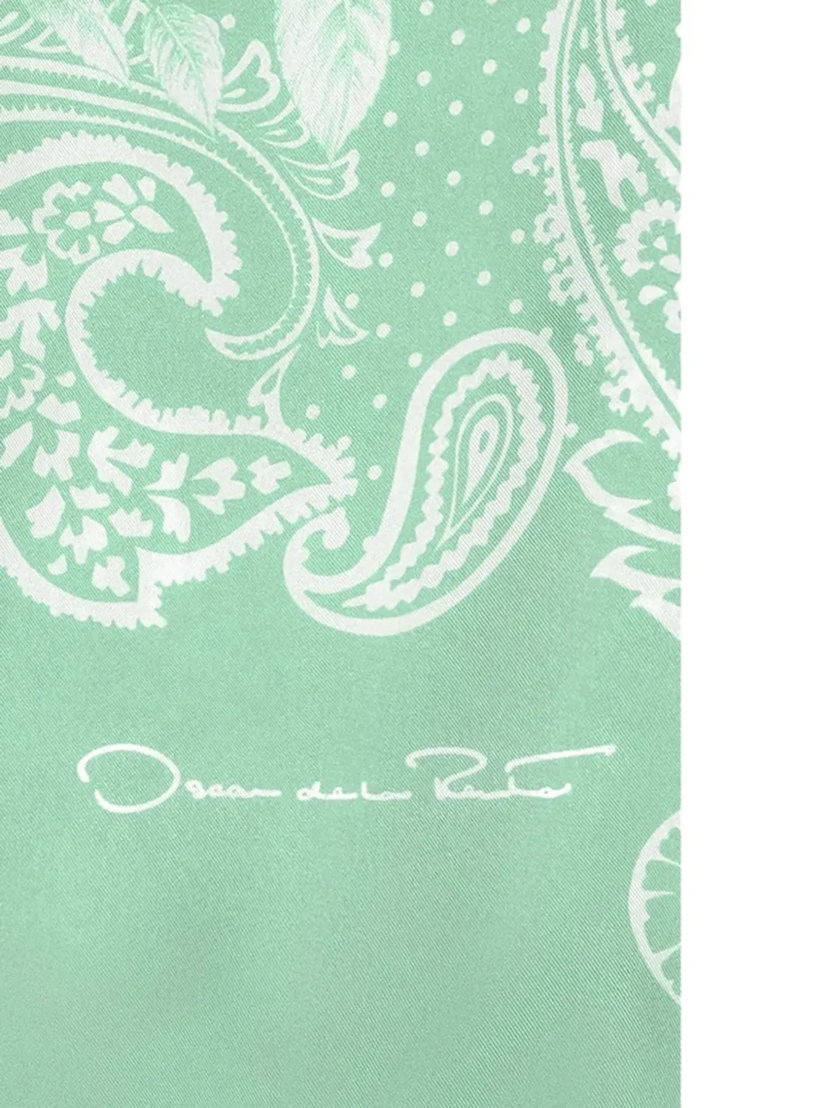 Oscar de la Renta ペイズリープリント シルクスカーフ - 画像2