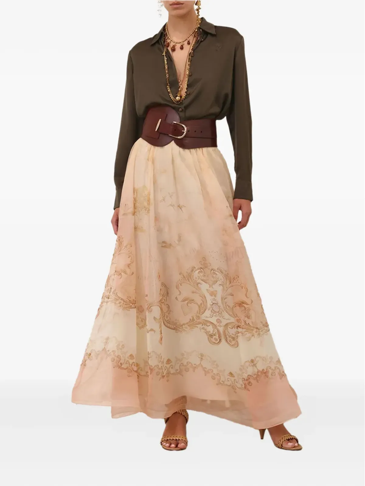 ZIMMERMANN オーガンザプリント マキシスカート - 画像2
