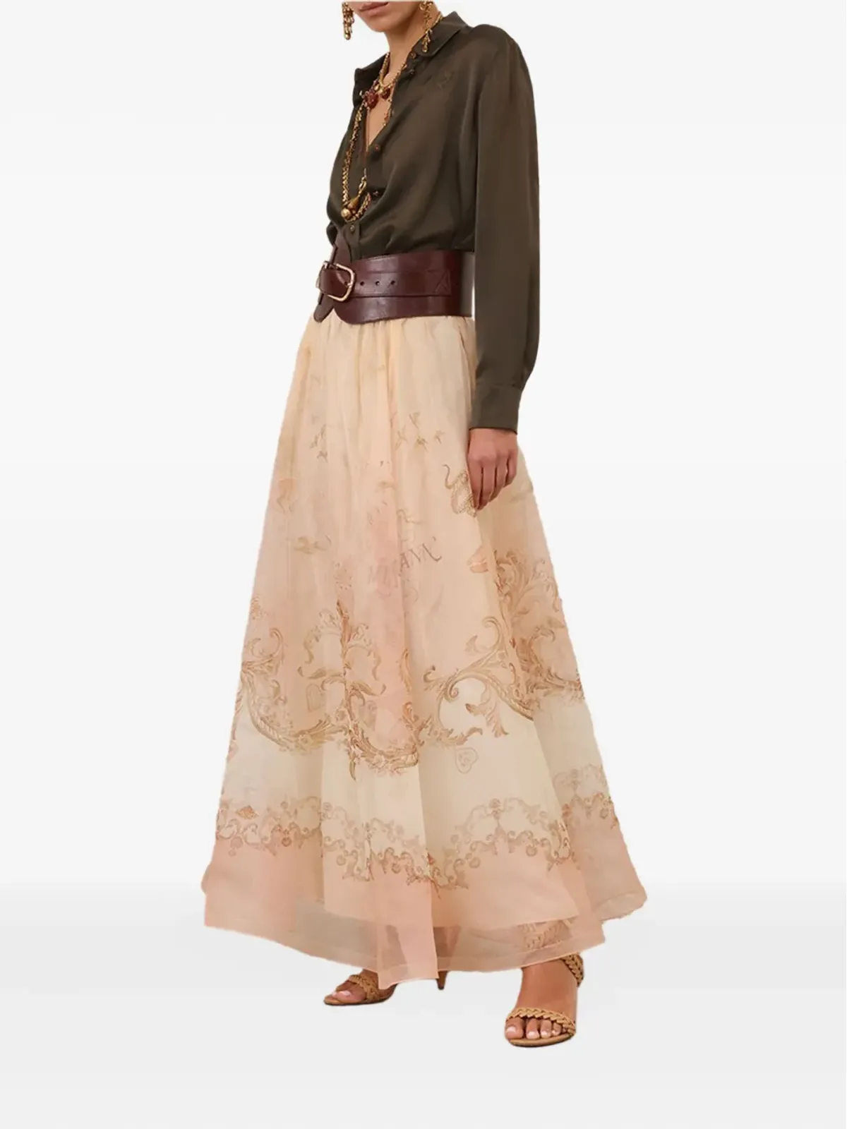 ZIMMERMANN オーガンザプリント マキシスカート - 画像3
