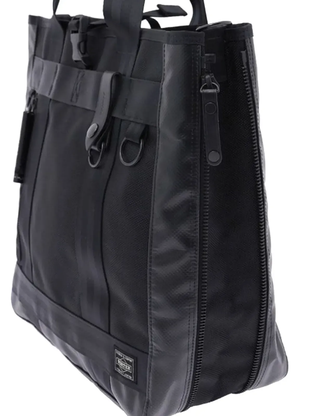 Porter-Yoshida & Co. ジップファスナー付きトートバッグ ブラック - 画像5