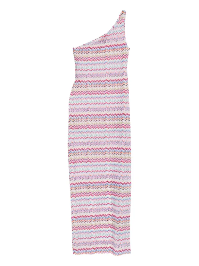 Missoni Missoni ワンショルダーV字柄マキシドレスの商品画像