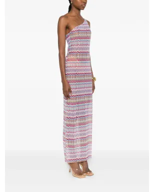 Missoni ワンショルダーV字柄マキシドレス - サムネイル3