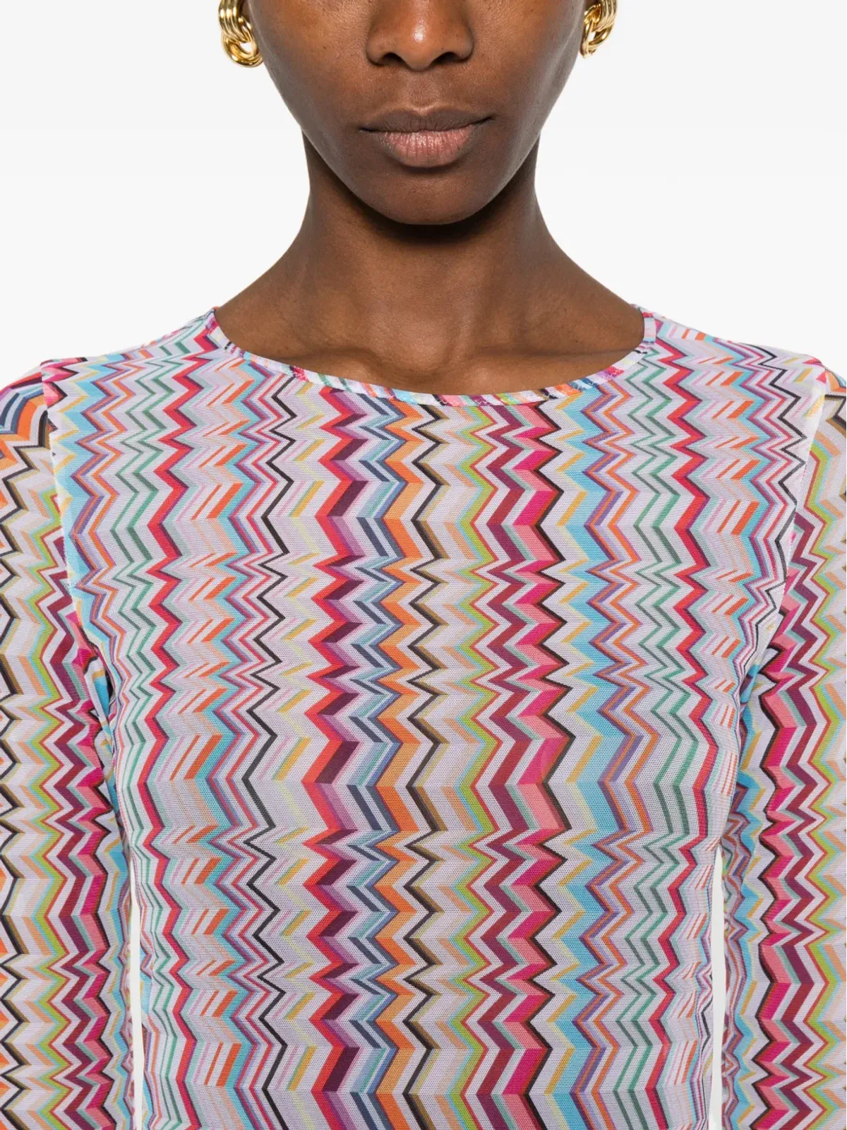 Missoni チェボン柄ミニドレス - 画像5