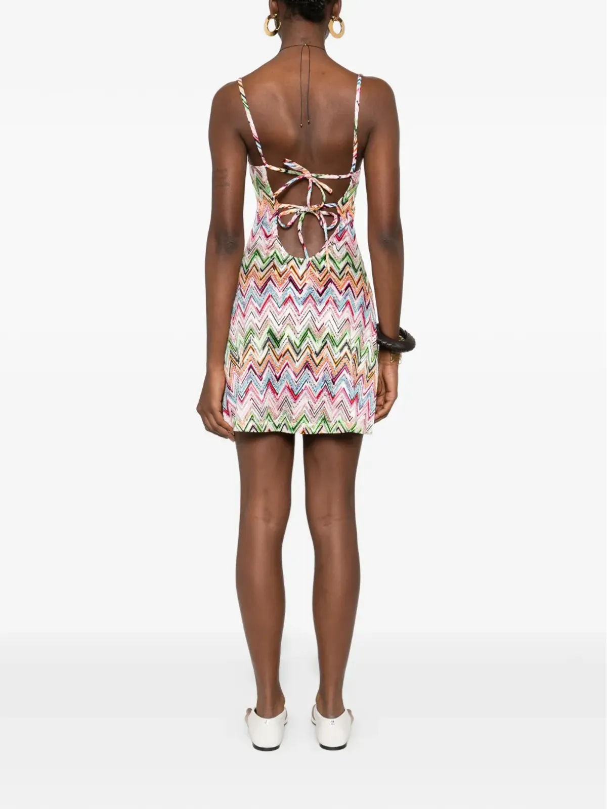 Missoni スクエアネック ミニドレス - 画像4