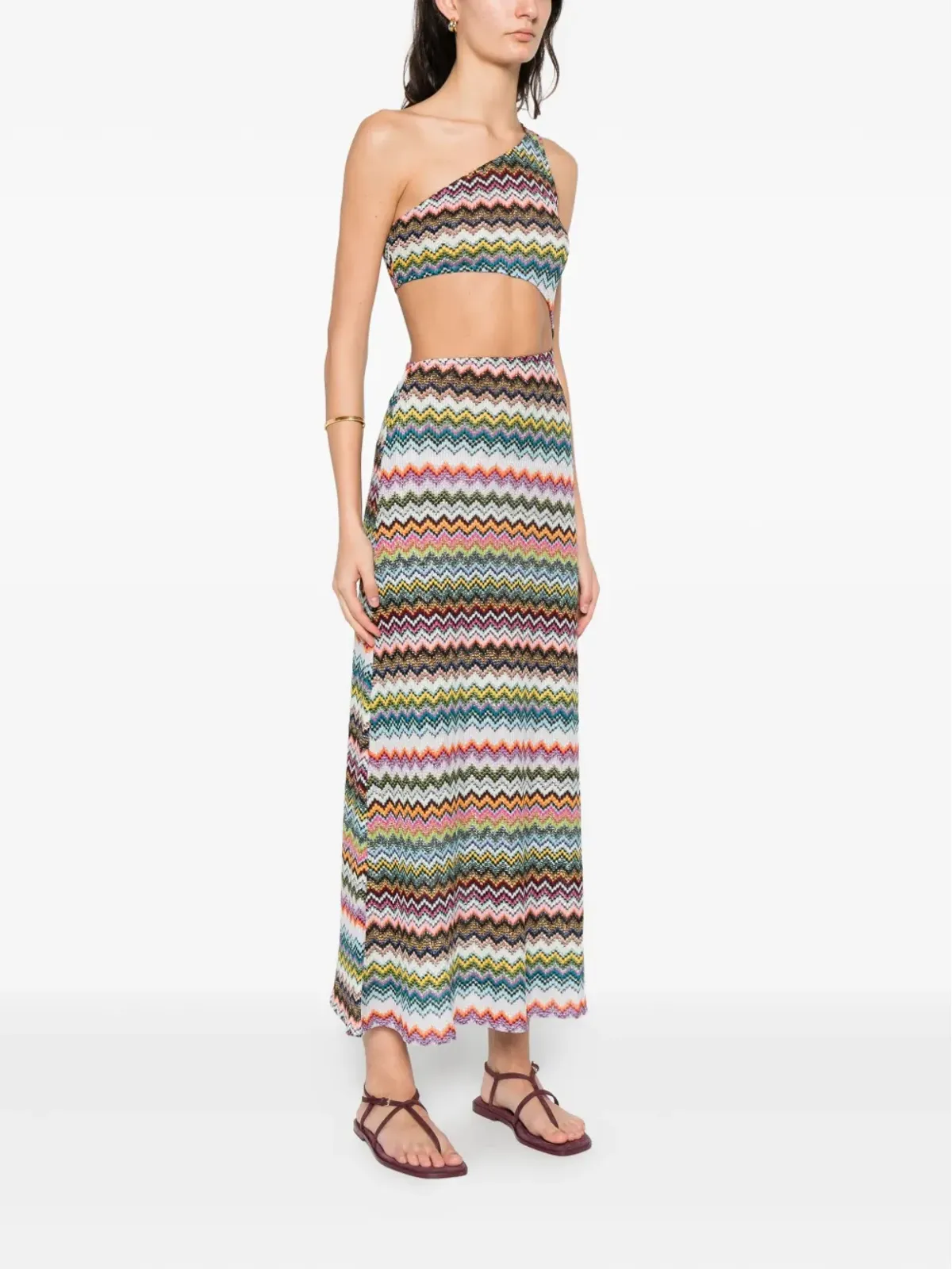 Missoni ワンショルダーミディドレス - 画像3