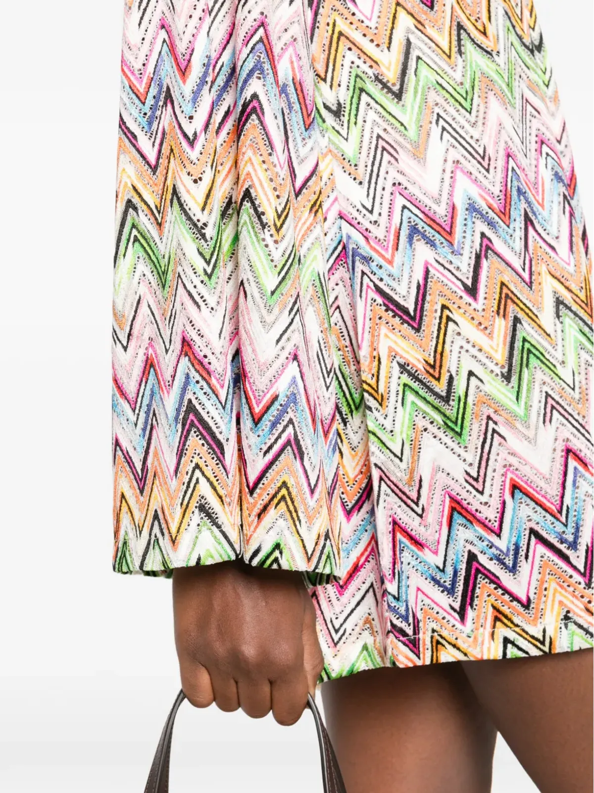 Missoni Vネック ジグザグ ミニドレス - 画像5