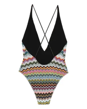 Missoni Vネック水着 ピンク - サムネイル2