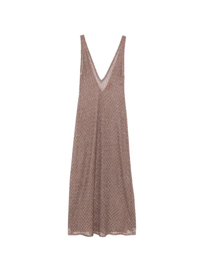 Missoni Missoni A-line V-neck maxi dress - Pinkの商品画像