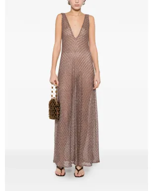Missoni A-line V-neck maxi dress - Pink - サムネイル2
