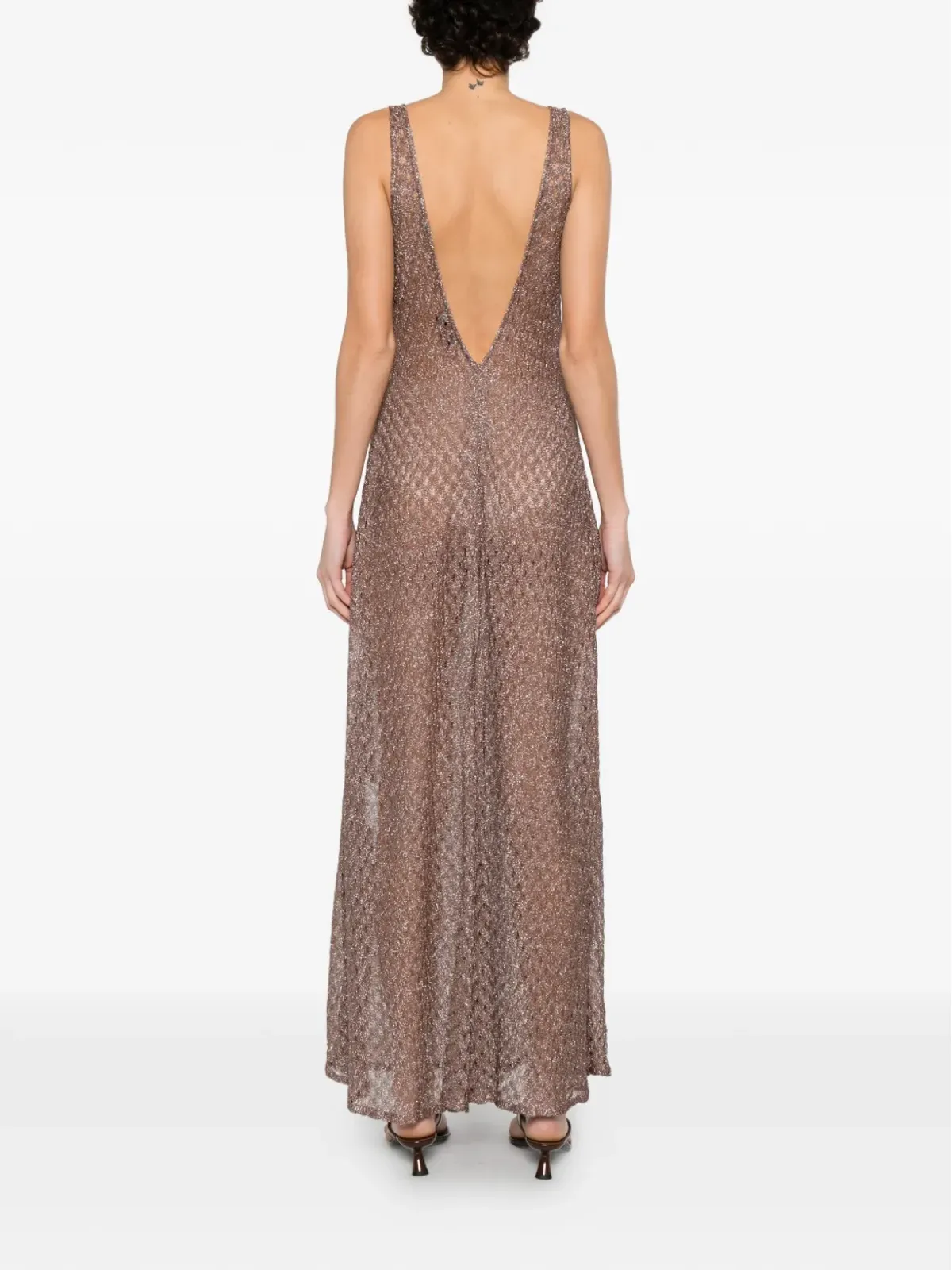 Missoni A-line V-neck maxi dress - Pink - 画像4