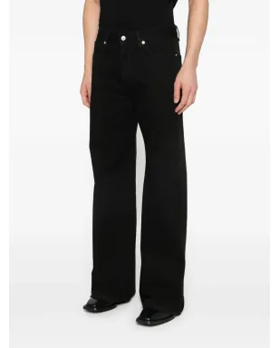 LỰU ĐẠN Phat wide-leg jeans - Black - サムネイル3